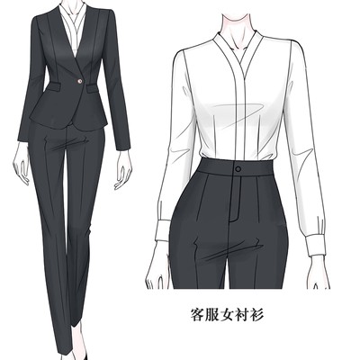 （小米元专用）客服女-长袖衬衫