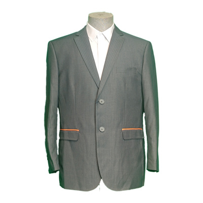 佛罗米-普通客服-男-西服-S至5XL--灰色条纹-71%涤/29粘纤-40个工作日-全国