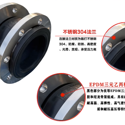 大秦 不锈钢法兰橡胶软接头DN80