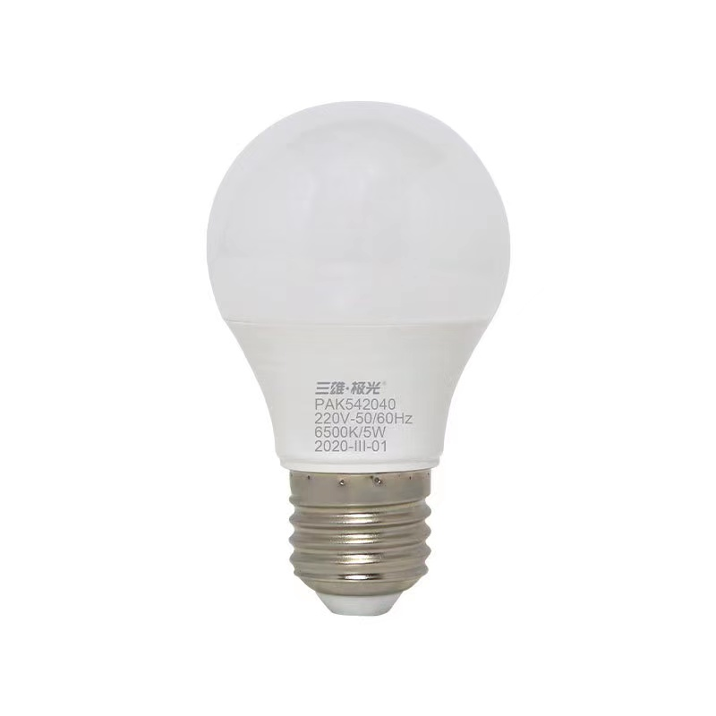 三雄极光LED球泡灯泡A泡E27白光6000K10W铝塑材料高显指(单位：只)-融创集采商城