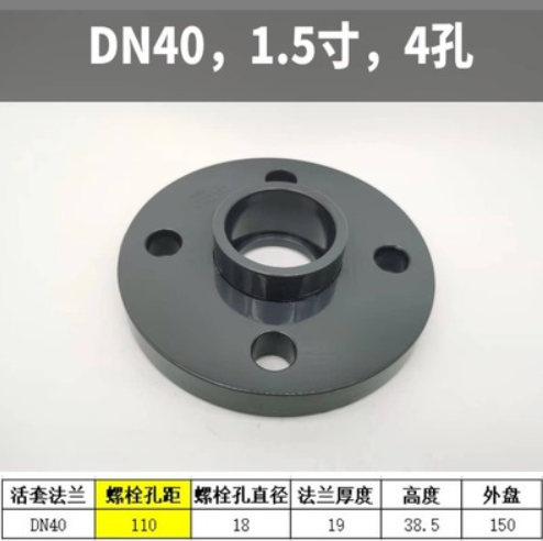 【自由贸易】塑料法兰座接头法兰盘-DN40-融创集采商城