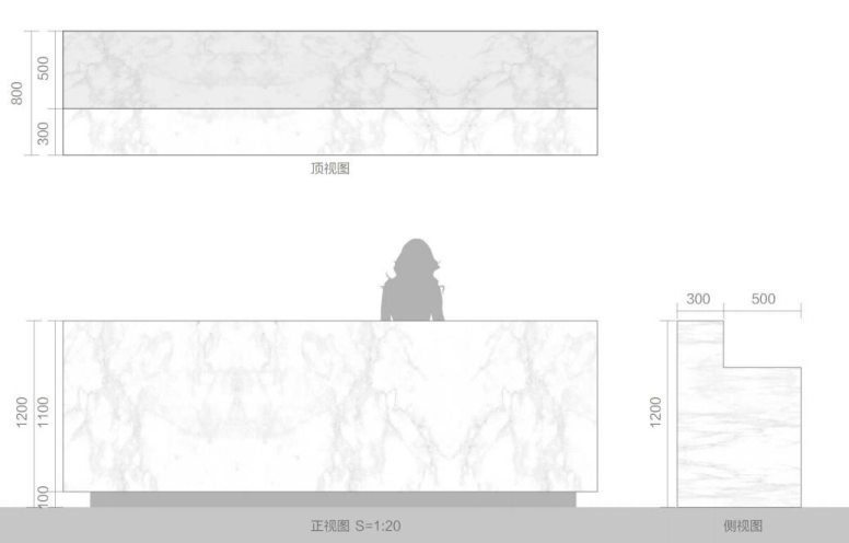 【北京自由贸易】客户服务中心前台-非住材质:人造石,尺寸:根据实际尺寸进行缩放,工艺:人造石贴面,内置方钢龙骨-融创集采商城